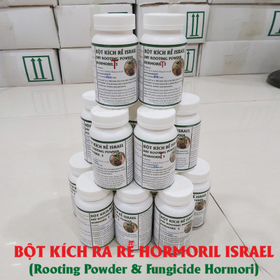 Bột Kích Rễ Israel - Dry Rooting Power Hormoril T3 (Hủ 100gr) dùng kích thích ra rễ nhanh, khỏe trong việc giâm chiết cành hay cây con họ thân mềm (có Thành phần T With Fungicige Ngăn Ngừa Nấm Bệnh vết cắt)