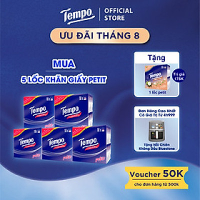 [MUA 5 LỐC TẶNG 1 LỐC] Khăn Giấy Bỏ Túi Petit 18 Bền Dai Thương Hiệu Đức (LỐC 18 GÓI)
