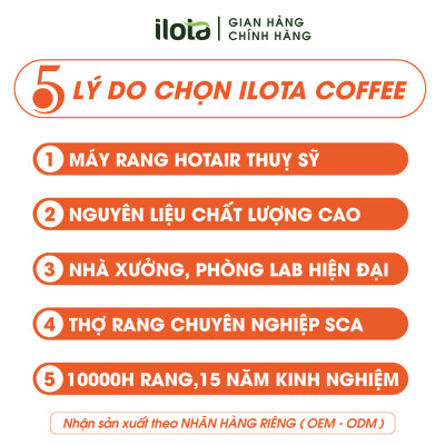 Cà Phê ILOTA 5 NÂU rang xay nguyên chất cafe ngon pha phin Coffee Nâu Sữa Đá gói 250gr