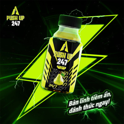 [Combo 12 chai 250ml] Nước tăng lực Push Up 247 vị lê - Thức tỉnh bản lĩnh-Bứt phá thành công