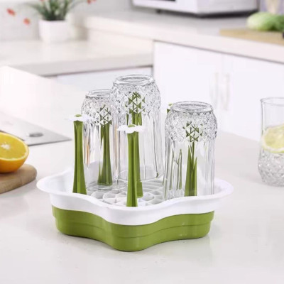 Khay úp ly, khay úp cốc 6 - 8 - 10 nhánh để ly - Tháo ráp tiện lợi, nhựa cao cấp chống bám bẩn 28  (VNM6219)