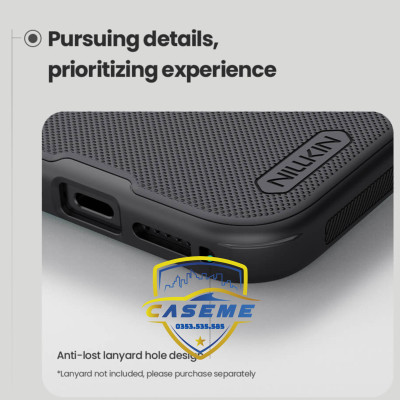 Ốp lưng dành cho iPhone 17 Pro Max Nillkin Super Frosted Shield Pro Matte dạng sần - Hàng chính hãng