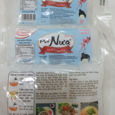 Combo 10 Gói Phở Nưa Vị Nguyên Das Keto 240g