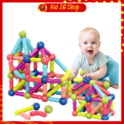 Đồ chơi giáo dục sớm cho bé nam châm xếp ghép hình thông minh 25 64 chi tiết giúp bé phát triển tư duy logic Kid IQ