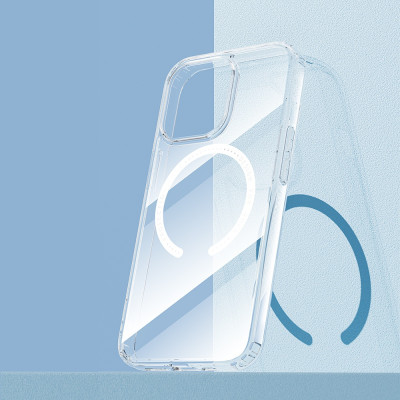 Ốp lưng chống sốc trong suốt hỗ trợ sạc Maqsafe cho iPhone 14 Pro Max (6.7 inch) hiệu Rock Protection Maqsafe Magetic Case (siêu mỏng 1.5mm, độ trong tuyệt đối, chống trầy xước, chống ố vàng, tản nhiệt tốt) - hàng nhập khẩu