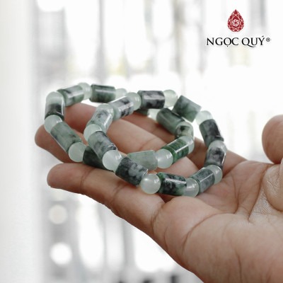 Vòng đốt trụ cẩm thạch hạt 8mm mệnh hỏa, mộc - Ngọc Quý Gemstones