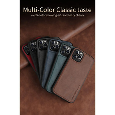 Ốp lưng da cho iPhone 12 Mini, 12, 12 Pro, 12 Pro Max, iPhone 13 Mini, 13, 13 Pro, 13 Pro Max Max hãng X-level cao cấp viền mềm chống sốc - Hàng chính hãng