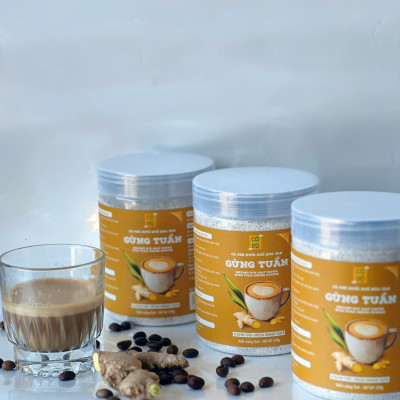 Hũ 270gr cà phê muối Huế hoà tan Gừng Tuần - Tiết kiệm, Tiện lợi hơn