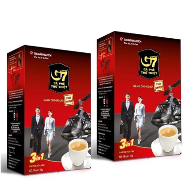 Cà Phê Hòa Tan G7 3in1 Trung Nguyên – Hộp 18 Gói – Cà Phê Sữa Hòa Tan Tiện Lợi, Đậm Vị Việt