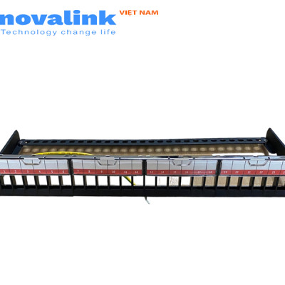 Thanh đấu nối Patch Panel 16 cổng, 24 cổng, 48 cổng Novalink, made in Taiwan - Hàng nhập khẩu chính hãng