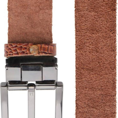 Thắt Lưng Nam Vân Cá Sấu 1 Lớp Huy Hoàng HT4124 (120 x 4 cm) - Nâu