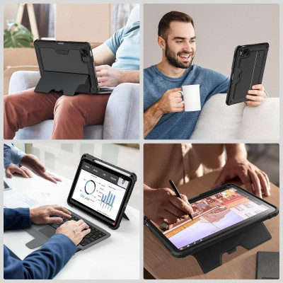 Bao Da Kèm Bàn Phím cho iPad Air 6 11 inch / iPad Air 6 13 inch 2024 Nillkin Bumper Combo Case Keyboard - Hàng Chính Hãng