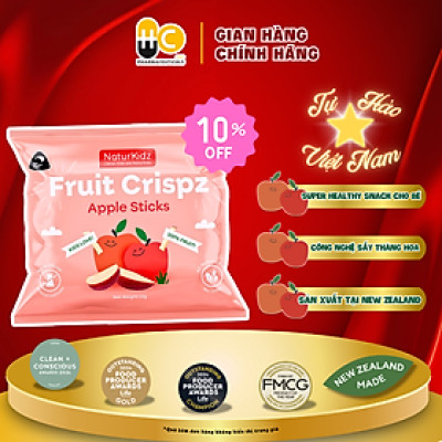 Táo Sấy Lạnh NaturKidz 10g - Nhập khẩu chính hãng New Zealand