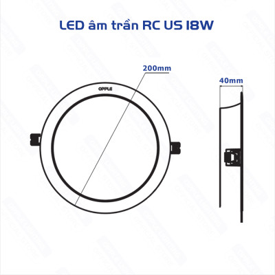 Bộ Đèn LED OPPLE Âm Trần US - Tiết Kiệm Năng Lượng, Ánh Sáng Dễ Chịu