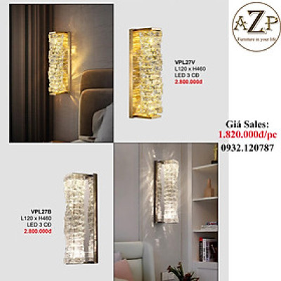 AZP - ĐÈN ỐP VÁCH / ĐÈN TRANG TRÍ / ĐÈN TREO TƯỜNG PHÒNG KHÁCH, PHÒNG NGỦ, NHÀ HÀNG, KHÁCH SẠN AZP-VPL27 phong cách đương đại, hàng nhập khẩu AZP