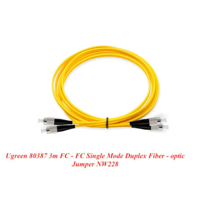 Ugreen UG80387NW228TK 3M FC-FC Màu vàng Cáp nhảy quang Single mode Duplex Fiber - HÀNG CHÍNH HÃNG