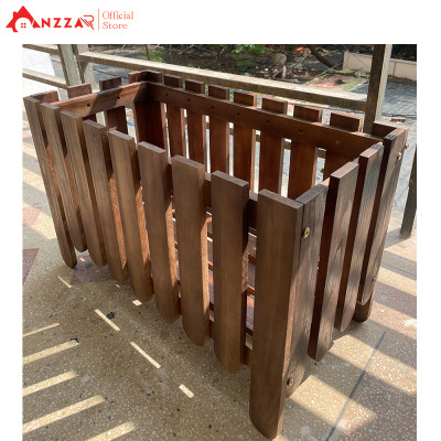 Chậu gỗ trồng cây, hoa, chậu chữ nhật trồng cây ban công-03