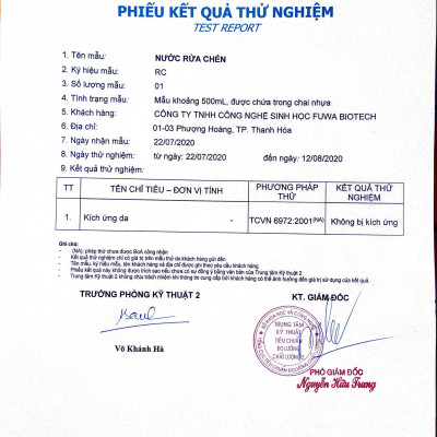 Nước rửa chén hữu cơ enzyme sinh học dứa Fuwa3e 3.8L 