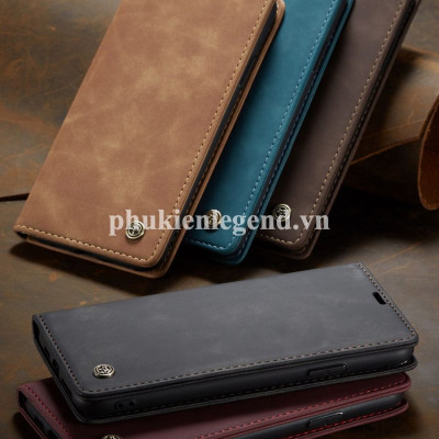 Bao da dạng ví dành cho iPhone 13 Pro Max hiệu caseme chống sốc chống va đập bụi bẩn, có ngăn đựng tiền, đựng thẻ tiện dụng - Hàng chính hãng