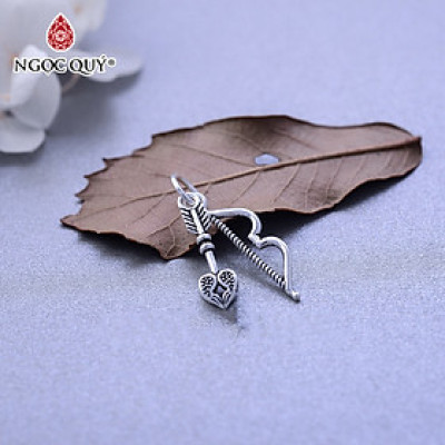 Combo 2 cái charm bạc khóa phím mũi tên treo - Ngọc Quý Gemstones