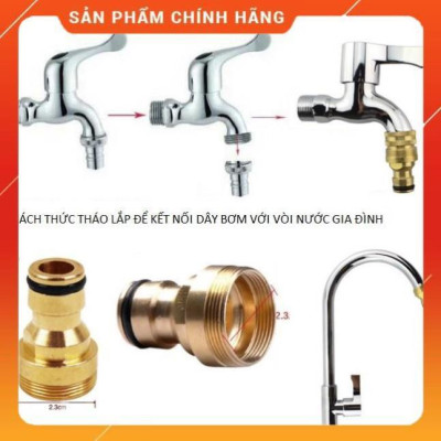 Bộ dây vòi xịt nước ️ , tăng áp 3 lần, loại 3m, 5m 206236 K đầu đồng,cút,nối vàng+ mở chai