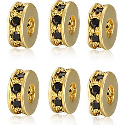 Combo 6 cái charm hợp kim chặn hạt đính đá - Ngọc Quý Gemstones