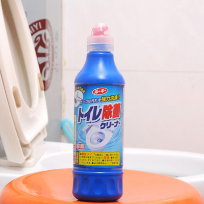 Combo chai nước tẩy toilet đậm đặc 500ml + Viên thả khử mùi toilet/ nhà vệ sinh 15g - made in Japan