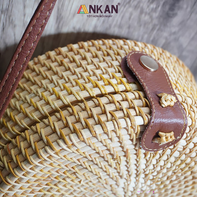 Túi Mây Thời Trang Có Dây Đeo – Túi Mây Vintage Handmade, Túi Mây Đeo Chéo Đi Biển, Picnic, Dạo Phố