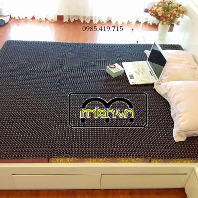 Chiếu Hạt Gỗ Mun kích thước 1,8mx2m - Chiếu gỗ Mian ( video , hình thật )