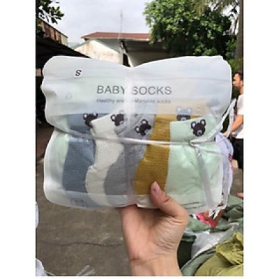 Tất lưới hình gấu cho bé