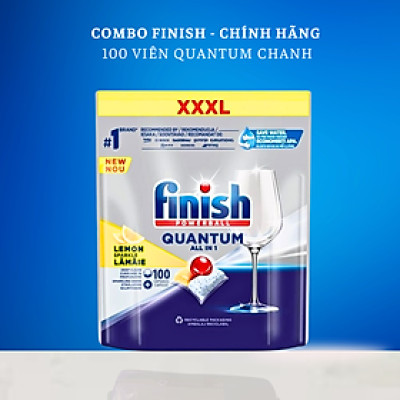 Viên rửa bát Finish Quantum Max 100 viên 14 in 1