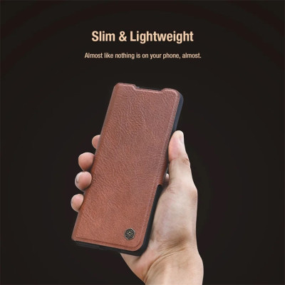 Case bao da chống sốc cho Samsung Galaxy Z Fold 5 trang bị ngăn đựng S-Pen hiệu Nillkin Aoge Leather Cover Case (bảo vệ máy cực tốt, chất liệu da PU cao cấp, thiết kế thời trang cá tính) - hàng nhập khẩu