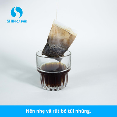 Cà phê Pleiku Robusta - SHIN Cà Phê - Túi Nhúng - Hộp 10 gói