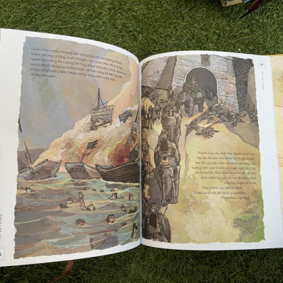 [Bộ LỊCH SỬ VIỆT NAM BẰNG TRANH] - BÌA CỨNG - IM MÀU TOÀN BỘ - NXB TRẺ - [Hai Bà Trưng] -