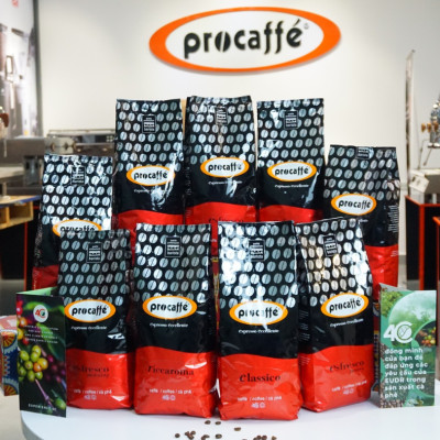 Cà phê hạt nguyên chất pha máy Procaffe Speciale, 100% arabica cao cấp