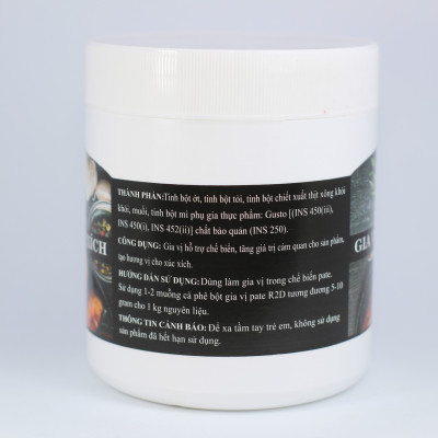 Gia vị chế biến Xúc Xích hộp 1 Kg thành phần hữu cơ tự nhiên lành tính chính hãng R2D.