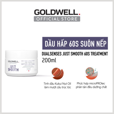 Dầu Hấp 60s Dưỡng Tóc Mềm Mượt Goldwell Just Smooth Giảm Bông Xù, Xơ Rối, Bóng Khỏe Tức Thì