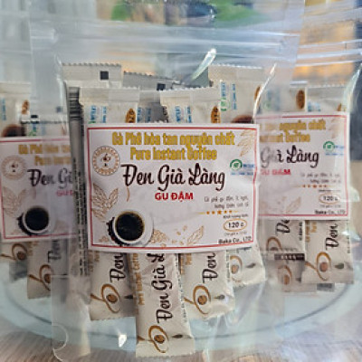 Cà Phê Hòa Tan Nguyên Chất ĐEN GIÀ LÀNG (GU ĐẬM) - Bì Zip