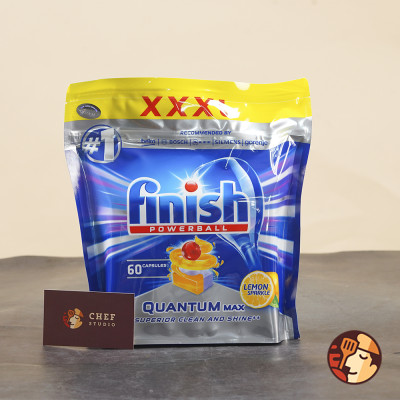 Viên rửa chén bát Finish Quantum Max nhập khẩu chính hãng, loại mạnh nhất, dùng cho máy rửa bát