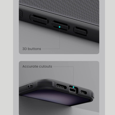 Ốp lưng dành cho iPhone 16 Pro Max, iPhone 16 Pro, iPhone 16 Plus, iPhone 16 hiệu NILLKIN Super Frosted Shield Pro viền mền bảo vệ camera, chống trơn, chống sốc cao cấp - Hàng chính hãng