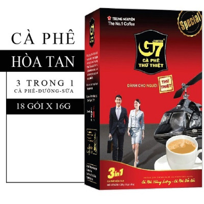 Cà Phê Hòa Tan G7 3in1 Trung Nguyên – Hộp 18 Gói – Cà Phê Sữa Hòa Tan Tiện Lợi, Đậm Vị Việt