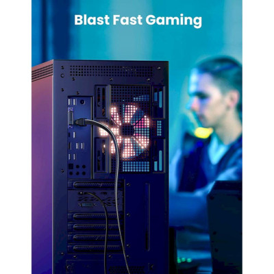 Ugreen UG40175NW190TK 10m 40Gbps 2000mhz dây dẹt Nylon Braided Màu Đen Cáp mạng Cat8 - HÀNG CHÍNH HÃNG