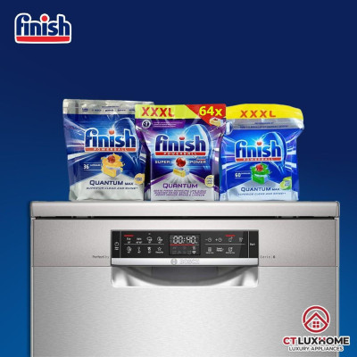 Viên rửa chén bát Finish Quantum Max loại 36 viên, 60 viên - Hàng chính hãng 