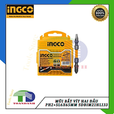 Mũi bắt vít hai đầu PH2+SL6x65mm (có nam châm hít) INGCO SDBIM21HL133