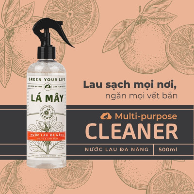 NƯỚC LAU ĐA NĂNG TÍA TÔ & CAM XANH LÁ MÂY 500mL