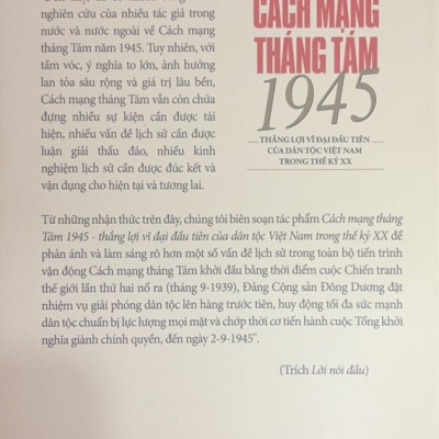 Cách Mạng Tháng Tám 1945 thắng lợi vĩ đại đầu tiên của dân tộc Việt Nam trong thế kỷ XX - TH220