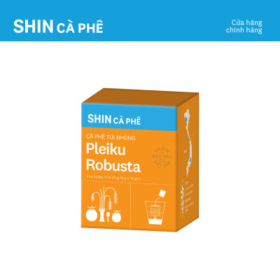 Cà phê Pleiku Robusta - SHIN Cà Phê - Túi Nhúng - Hộp 10 gói