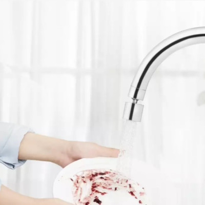 Đầu Vòi Tăng Áp Xoay 360 Độ Tiết Kiệm Nước - Đầu Vòi Đồng Mạ Chrome Sáng Bóng