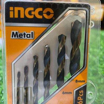 BỘ 6 MŨI KHOAN KIM LOẠI INGCO AKDB1065 - HÀNG CHÍNH HÃNG