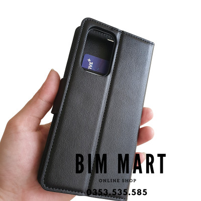 Bao da dạng ví dành cho Samsung A73 Hanman có quai cài - Hàng nhập khẩu